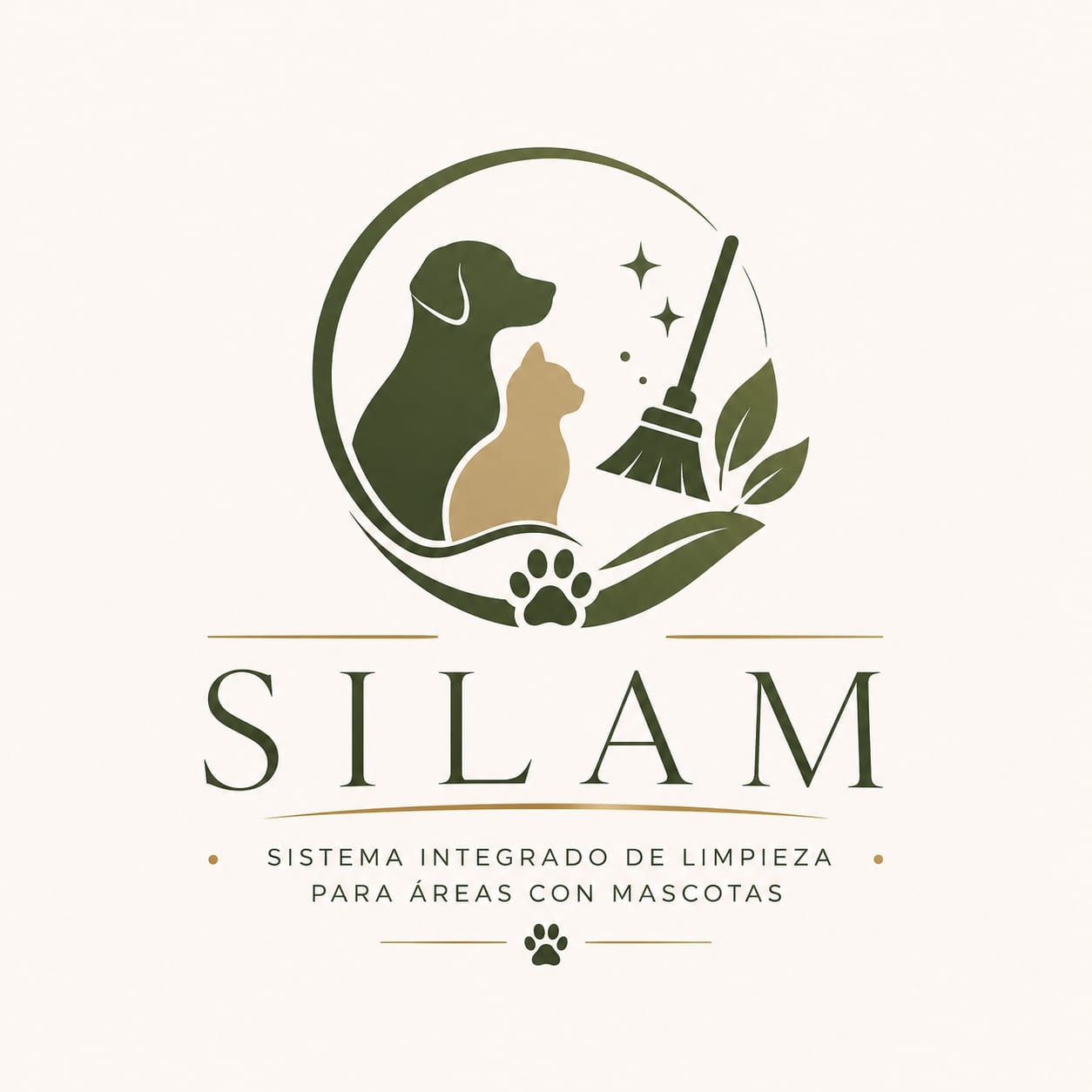 Logo de Sistema Integrado de Limpieza para Áreas con Mascotas