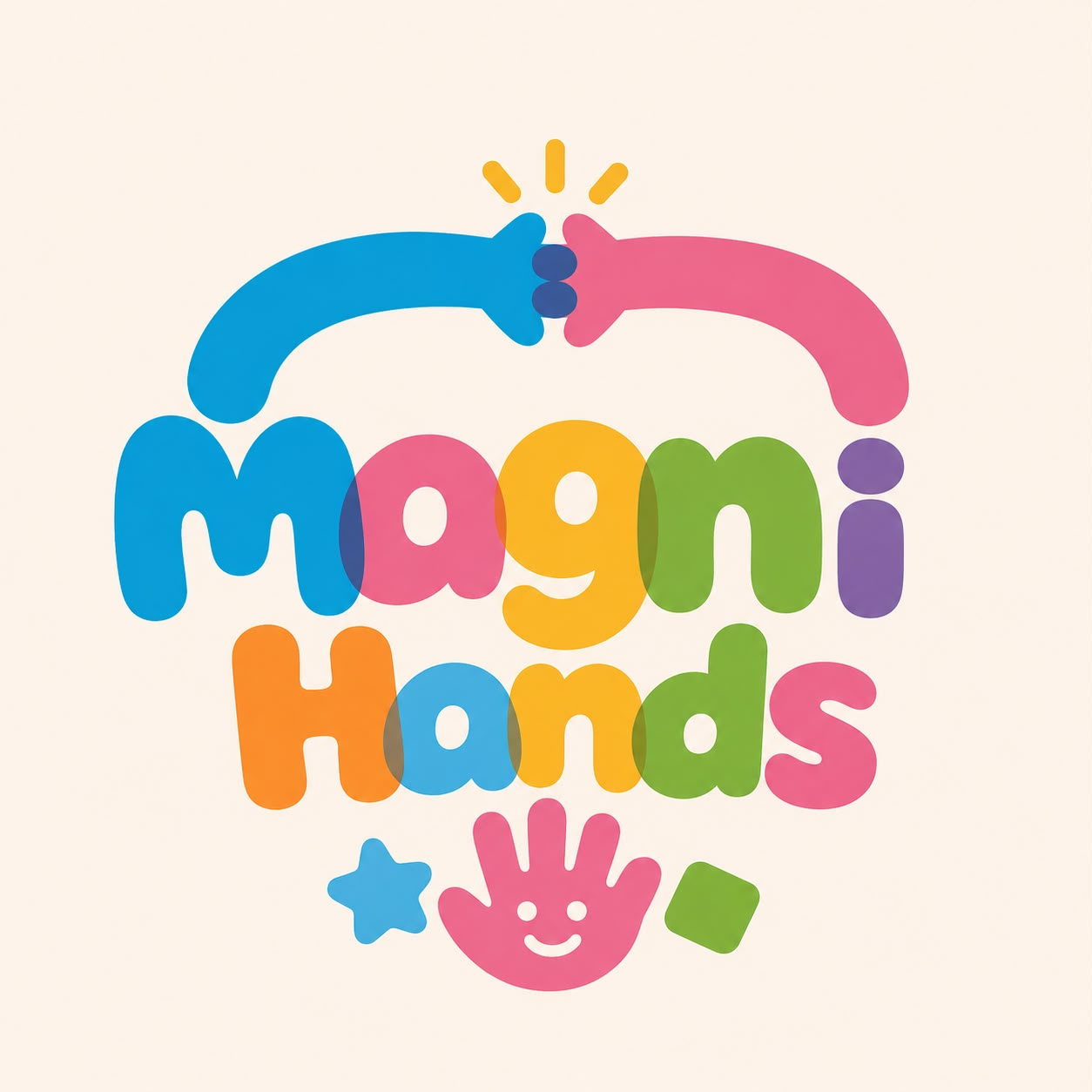 Logo de MagniHands: Juguete magnético inclusivo